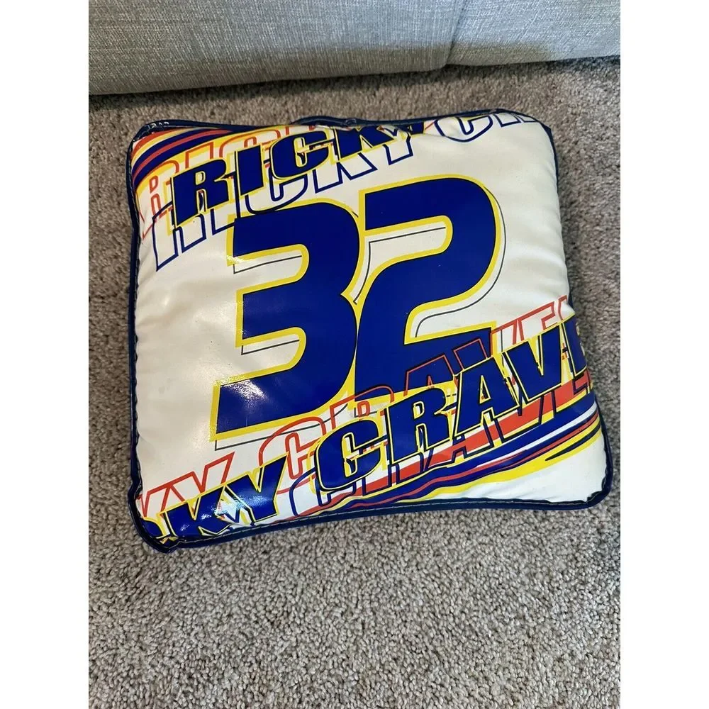 2 Nascar Racing Pillow Terry Lebonte w/Tony the Tiger, Ricky Craven Tide Vintage